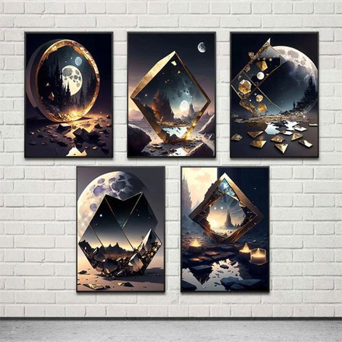 Poster Décoration Murale - OUTFITS AND MORE - Univers Abstrait - 21x15cm - Multicolore - Waterproof