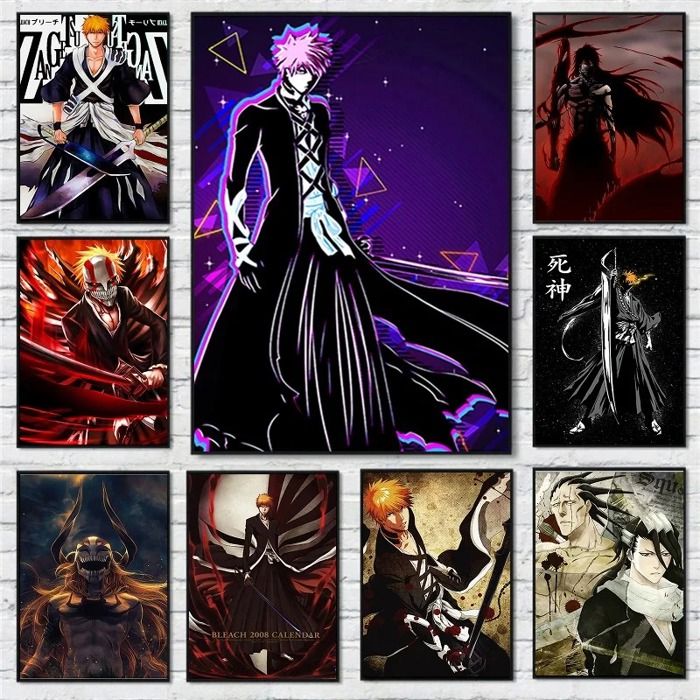 Decoration 9 Poster Classic Japanese Anime BLEACH Painting Bar Room Manga Decoration Pa