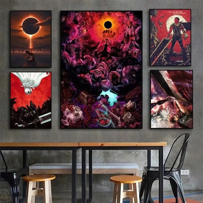 Decoration 5 Poster BERSERK Series Art Japanese Classic Cartoon Anime Painting Print Pi