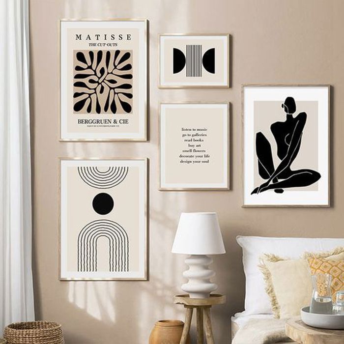 Decoration 5 Poster Abstract Matisse Wall Body Line Floral Boho s Paintings