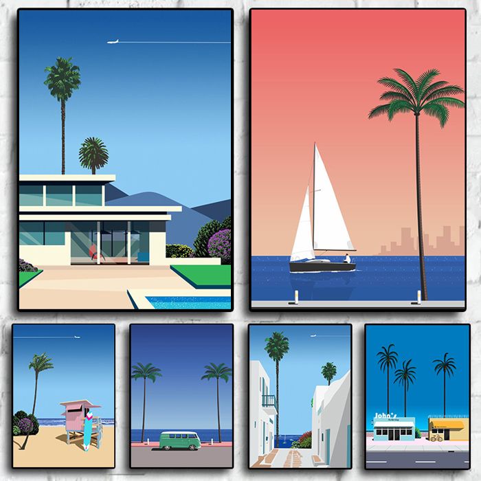Poster Décoration - OUTFITS AND MORE - Hiroshi Nagai - 21x15 cm - Multicolore - Nature et paysage