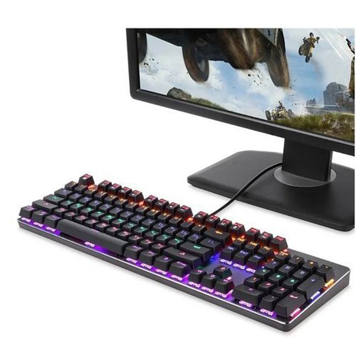 Jedel Clavier Mécanique KL-95 à lumière mixte, avec effet de lumière RGB personnalisé
