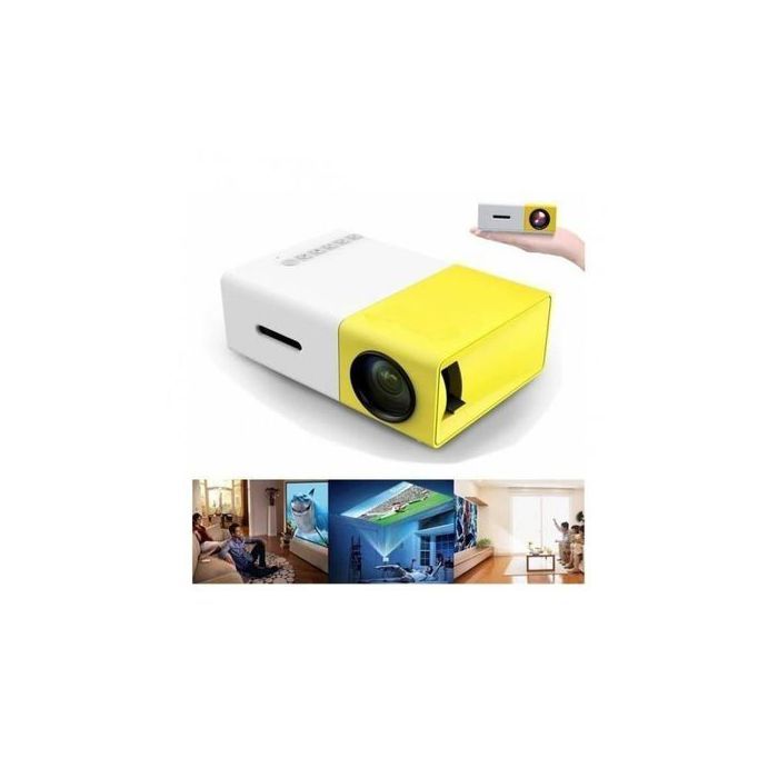 LCD Mini Portable LED Projecteur YG-300 Support 1080P 400 – 600 lumens 320 x 240 pixels Home Cinéma