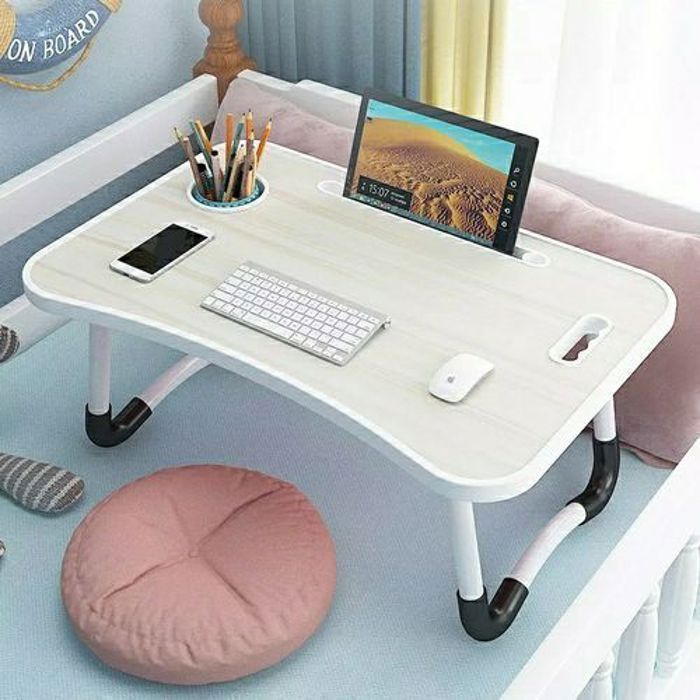 Table Pliante pour Travaille avec l'ordinateur portable sur le Lit - 67X45X7 cm