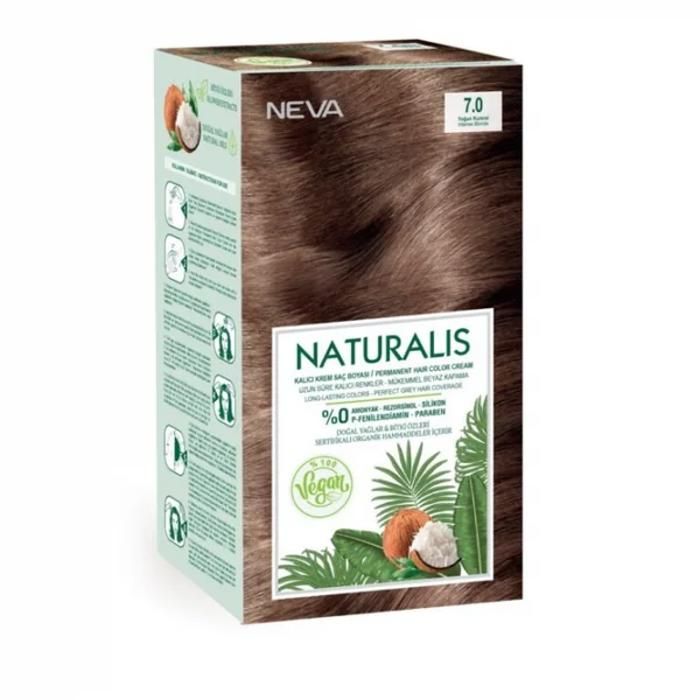 NATURALIS HAIR COLOR CREAM SET -7.0 INTENSE BLONDE VEGAN 60 ML + 60 ML