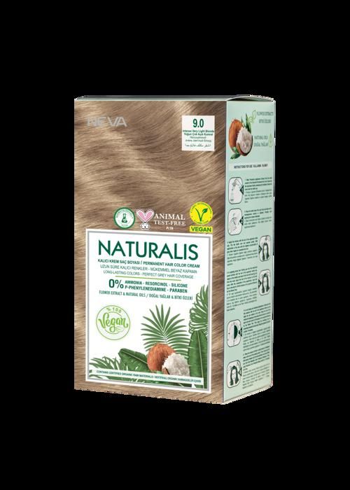 NATURALIS HAIR COLOR CREAM SET-9.0 INTENSE VERY LIGHT BLONDE VEGAN 60 ML+60 ML