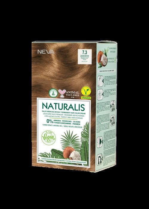 NATURALIS HAIR COLOR CREAM SET-7.3 CARAMEL BLONDE VEGAN 60 ML + 60 ML