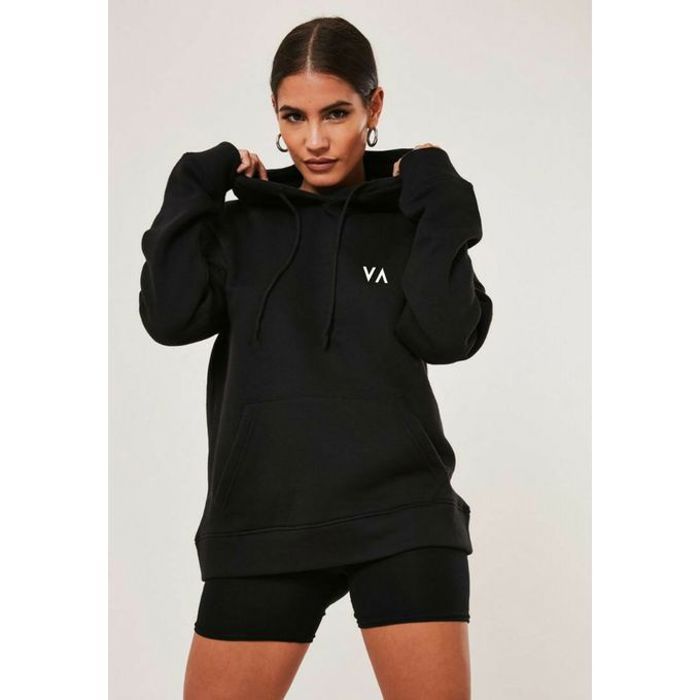 Sweat à Capuche - VA - Femme - Noir - Manches Longues - Col Capuche