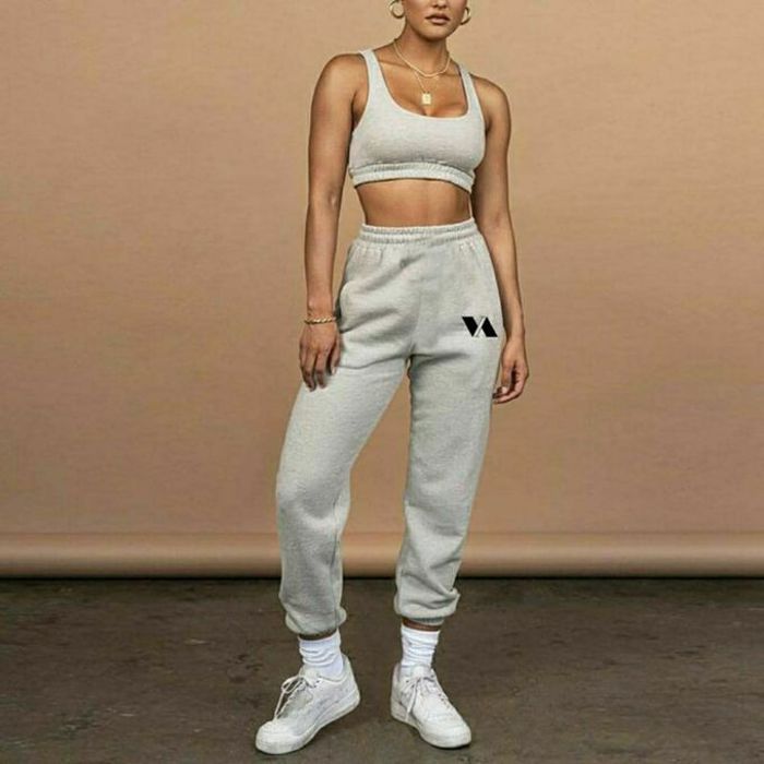 Pantalon Jogging Femme - VA - Ori - Gris Chiné - Montoni - Lycra