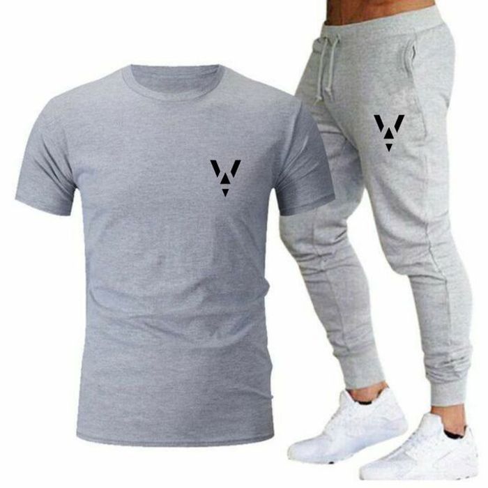 Survêtement Homme - Collection 2024-2025 - Gris - Pantalon et T-Shirt - Confortable et Élégant