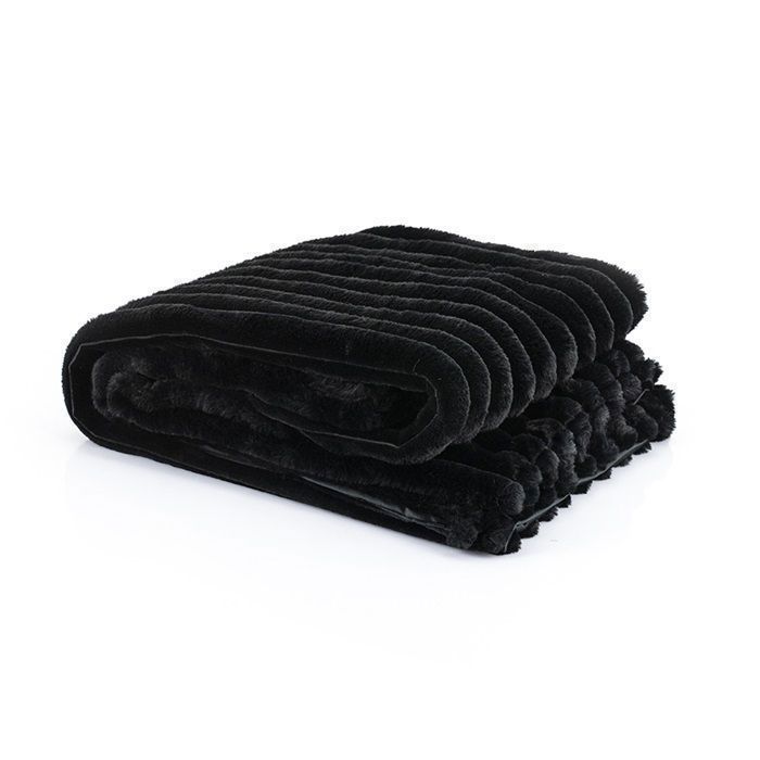 PLAID/COUVERTURE FLANNEL DOBBY STRIPES 240GSM-180X220