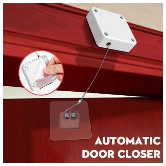 Ferme-Porte Automatique Dispositif Multifonctionnel  Corde en Acier