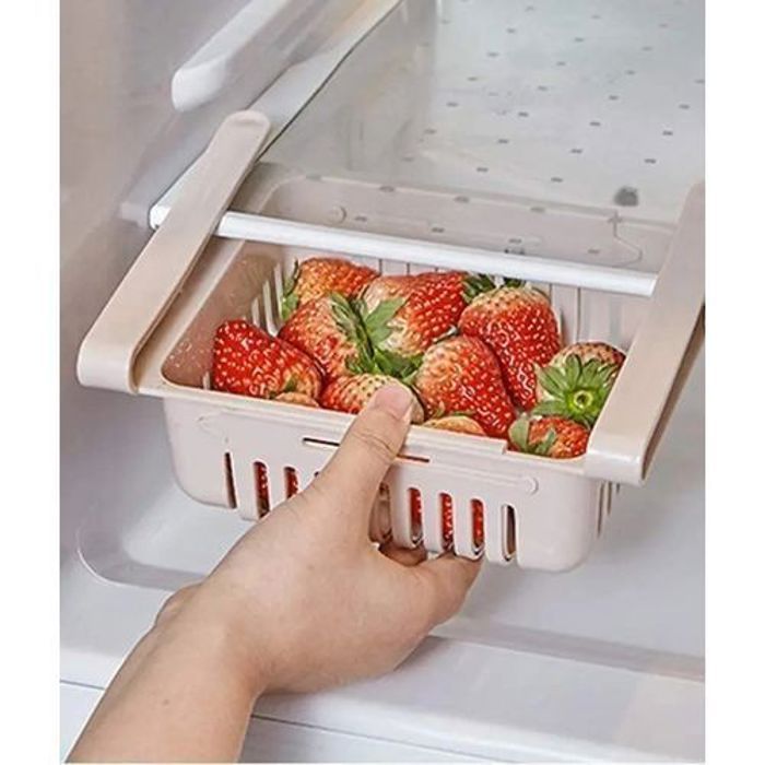 Lot De 2 Panier Rangement De Cuisine Organisateur De Réfrigérateur Extensible