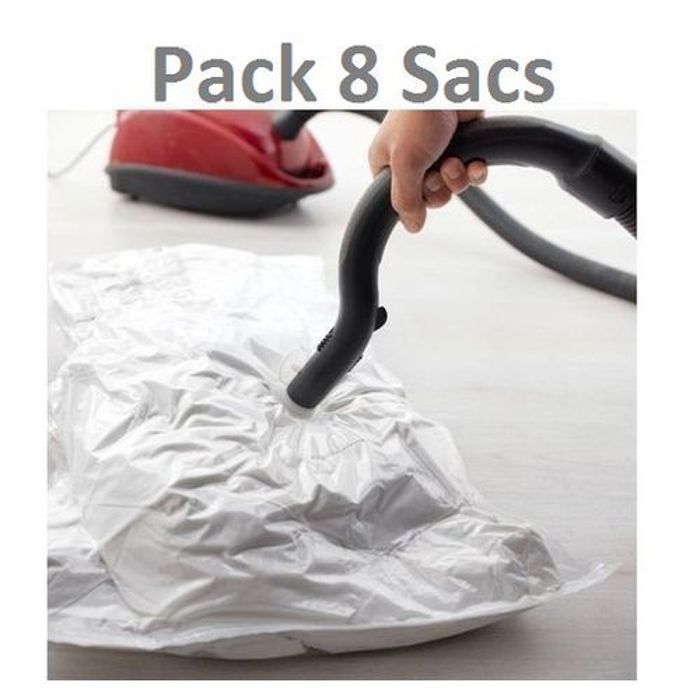 Pack 8 Sac Sous Vide de Stockage Organisateur Pour Vêtements Couette 110 x 80 cm
