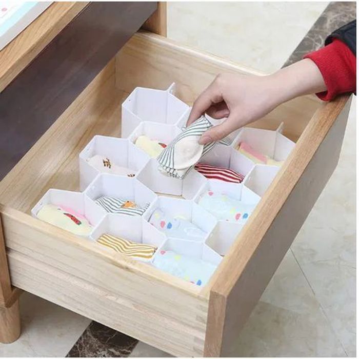 Rangement De Tiroir Diviseur 18 Compartiment  En Plastique
