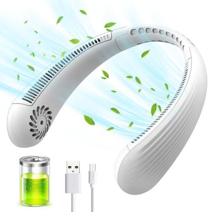 Ventilateur Portable Sans Pales Pour Cou Mains Libres Rechargeable