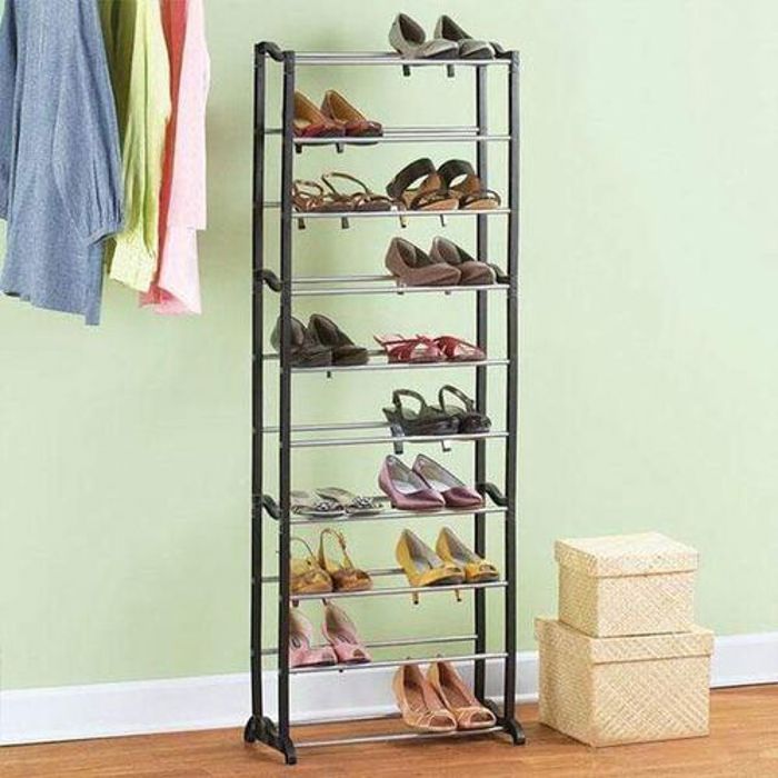 Rangement Démontable Peut Contenir 30 paires Étagère à Chaussures à 10 niveaux