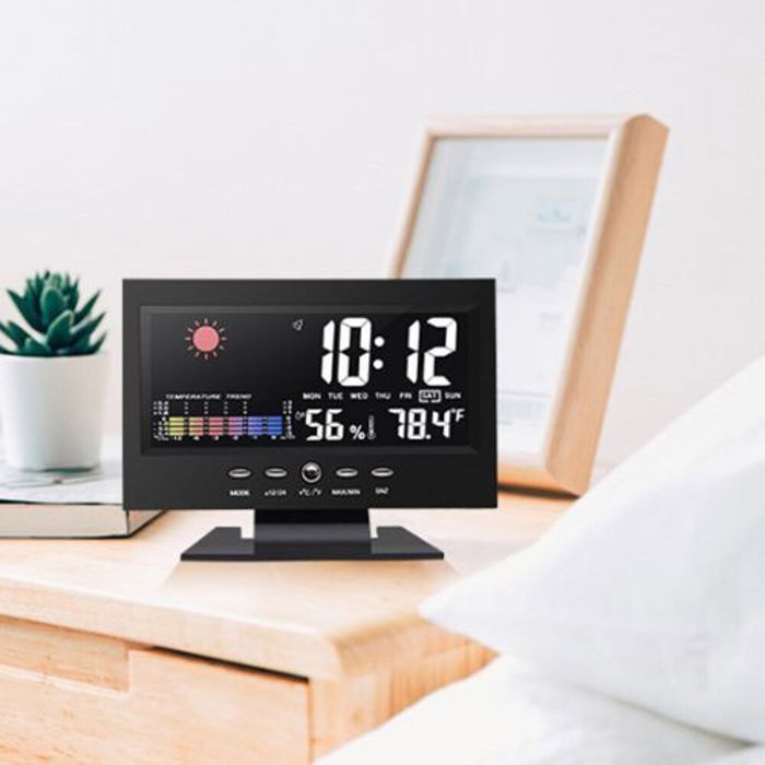 Réveil Snooze Numérique à Rétroéclairage Coloré Avec Affichage