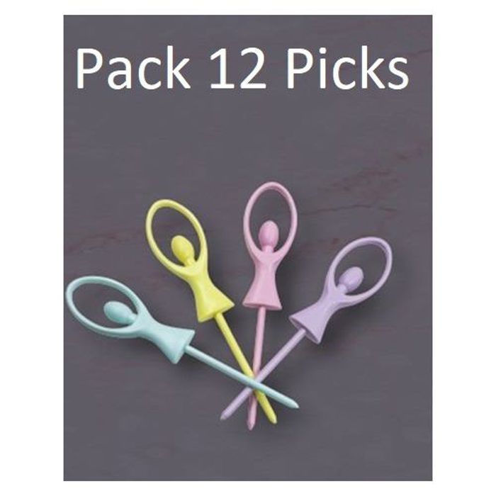 Pack 12 pailles COCKTAIL Réutilisable en plastique