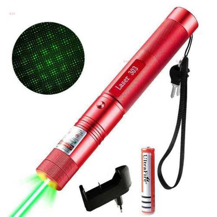 Laser Pointeur Haute Performance Rechargeable Batterie Avec 1000 Points Verts