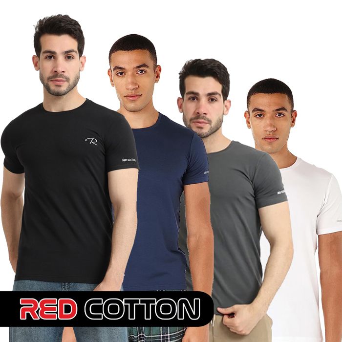 Pack de 4 T-Shirt Col O REDCOTTON