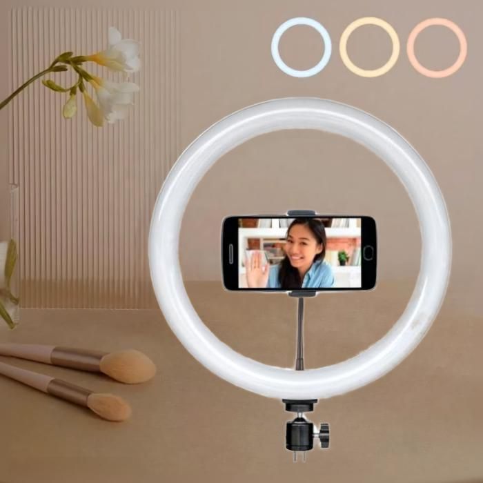 Ring light 26 cmLED Makeup Ring Lamp USB Selfie Eclairage Phone Holder