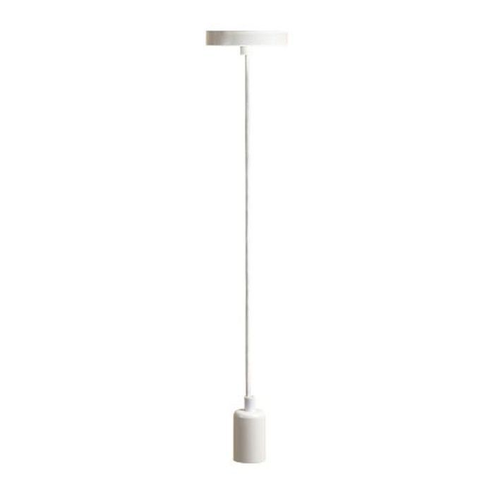 Douille blanche de Lampe E27, Suspension luminaire Plafond avec Fil