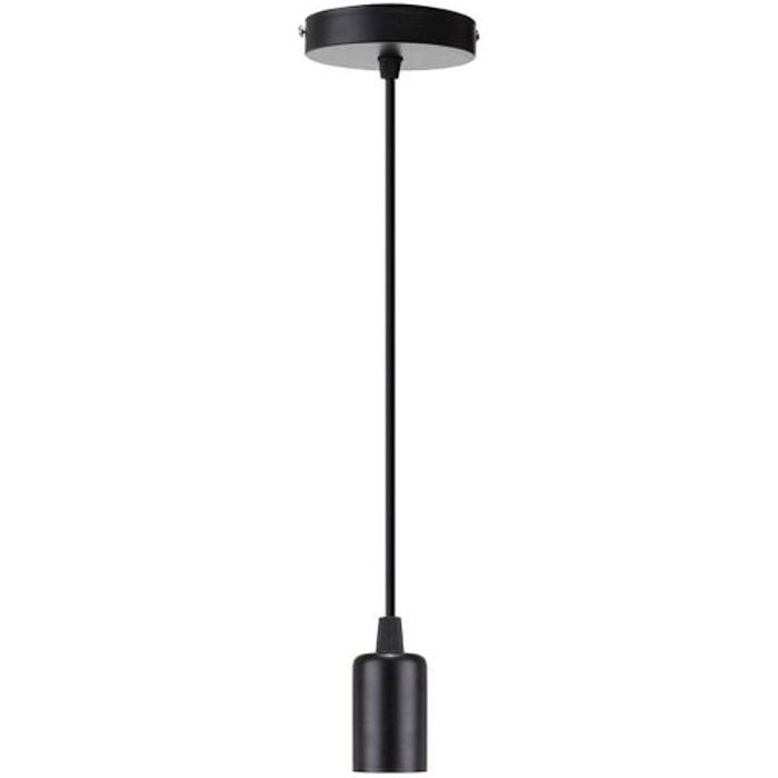 Douille Noir de Lampe E27, Suspension luminaire Plafond avec Fil