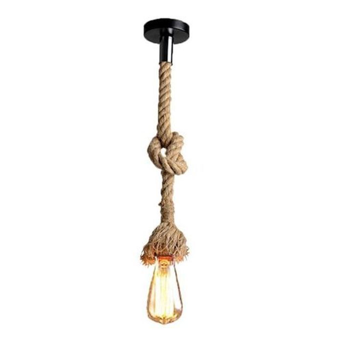 Suspension Lustre pendentif Vintage corde douille (Sans Ampoule) 1M