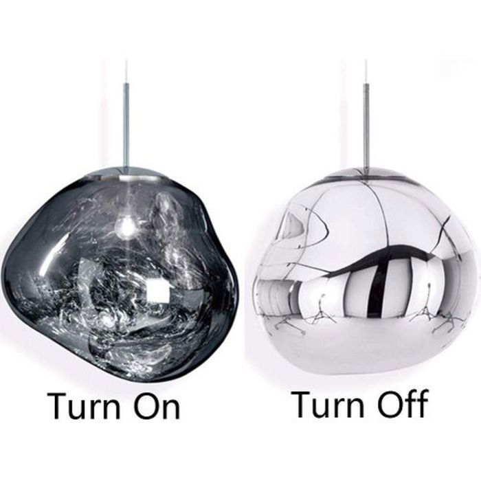 Suspension Lustre pendentif Magique Lave Gris D20CM + Ampoule LED offerte