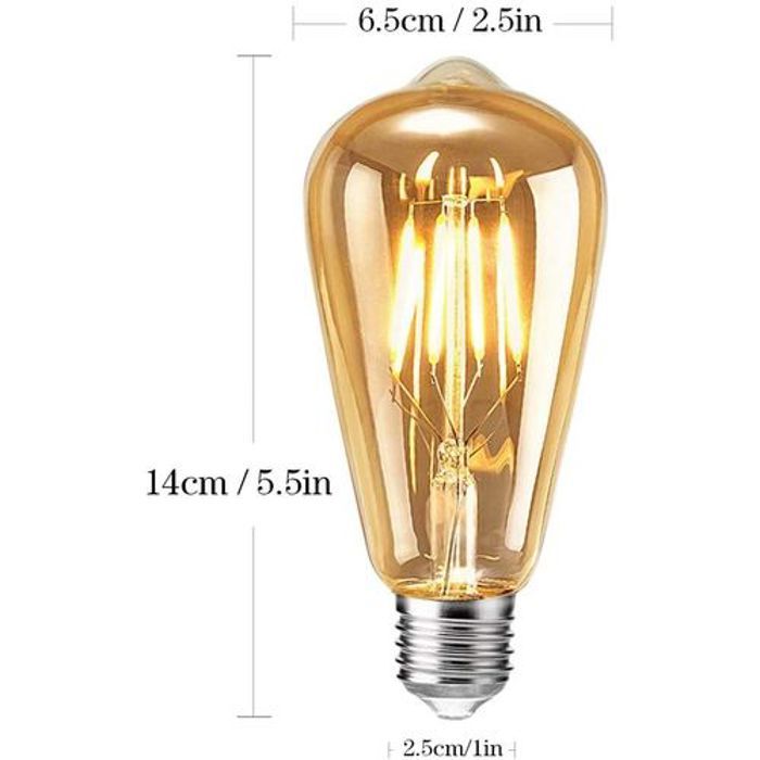 Ampoule Décorative Filament Edison E27 - LED 4W