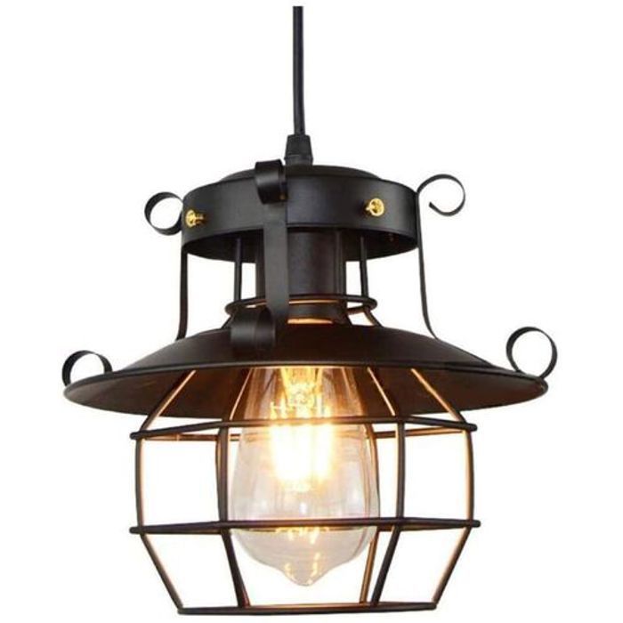 Lampe Suspendu Industrielle Noir -E27- vintage Style