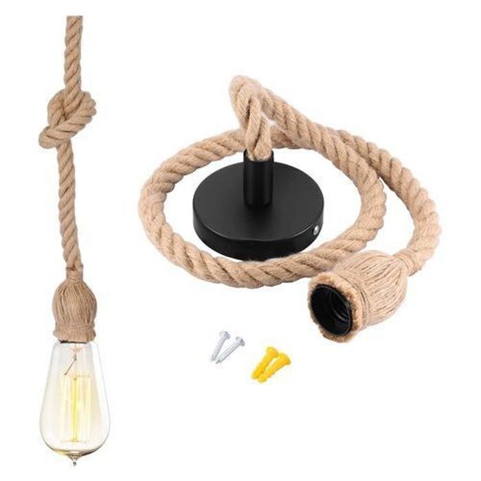 suspension a corde en sisal chanvre