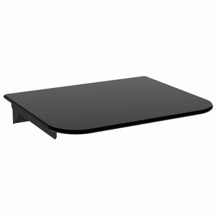 Support mural en verre trempé,14kg - Noir