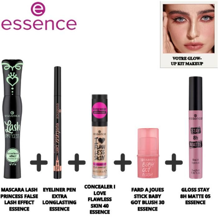 PACK ESSENTIEL MASCARA+CONCEALER +BLUSH STICK+GLOSS +EYELINER