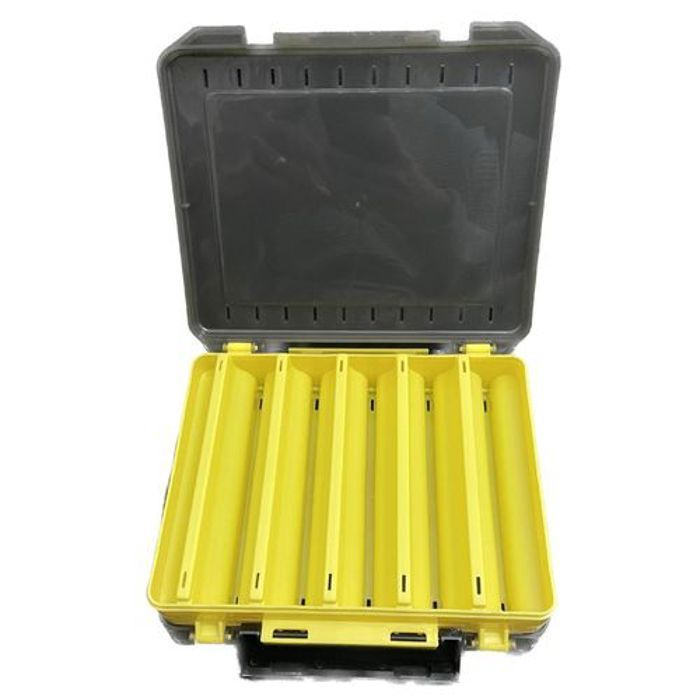 Boite à Leurres - FORZA FISHING - Double Face - Jaune - 10 Compartiments - Pêche en Eau Douce