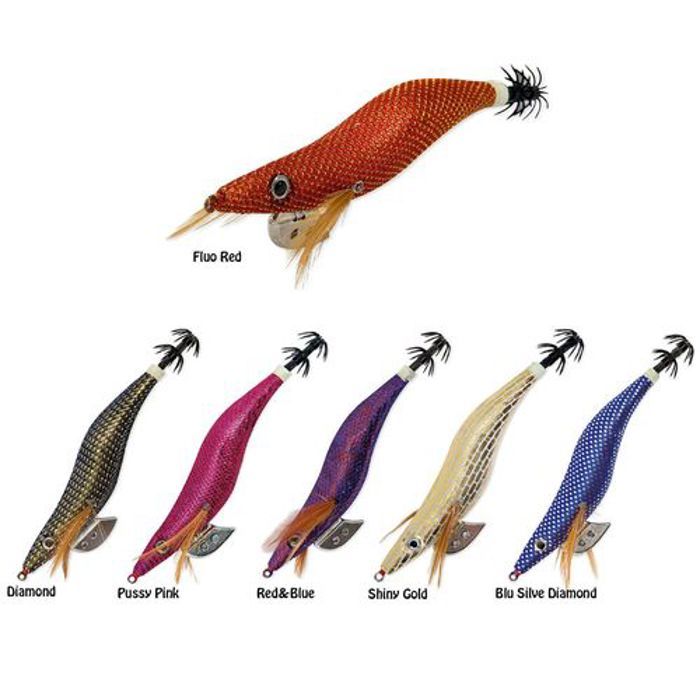 NOMURA pack 6pcs Leurres potira Plombés Nomura Turlutte Eging Sea EGI 2.5 8cm 10g