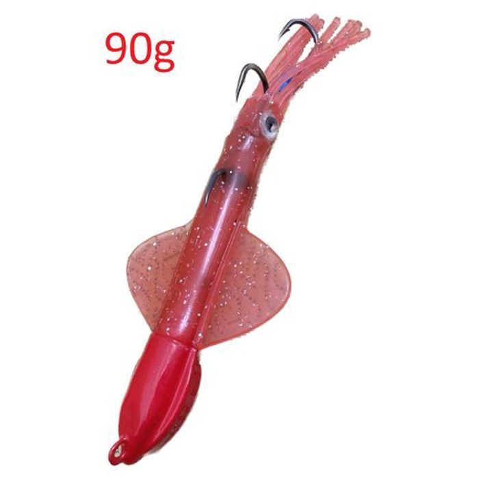 Leurre de pêche - DZ Lures - MR.calamar - 20cm - 90g - Rouge