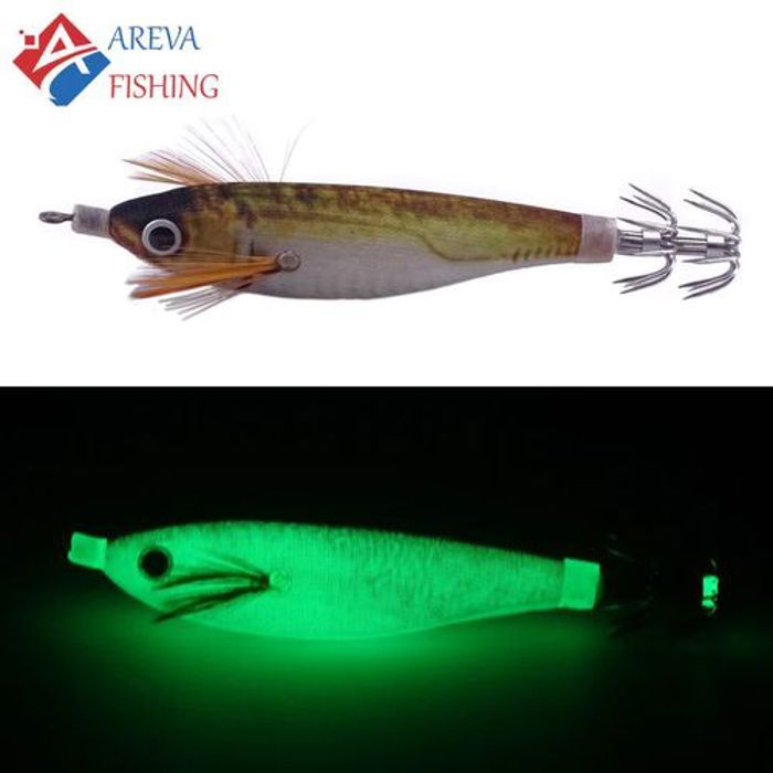 Leurre de pêche - AREVA - SQUID JIG - Turlutte potira 7cm - Couleur Rouge - Pêche en mer