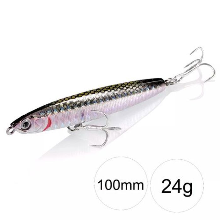Leurre Pencil pour la pêche, appât artificiel idéal pour la bar 24g/10cm