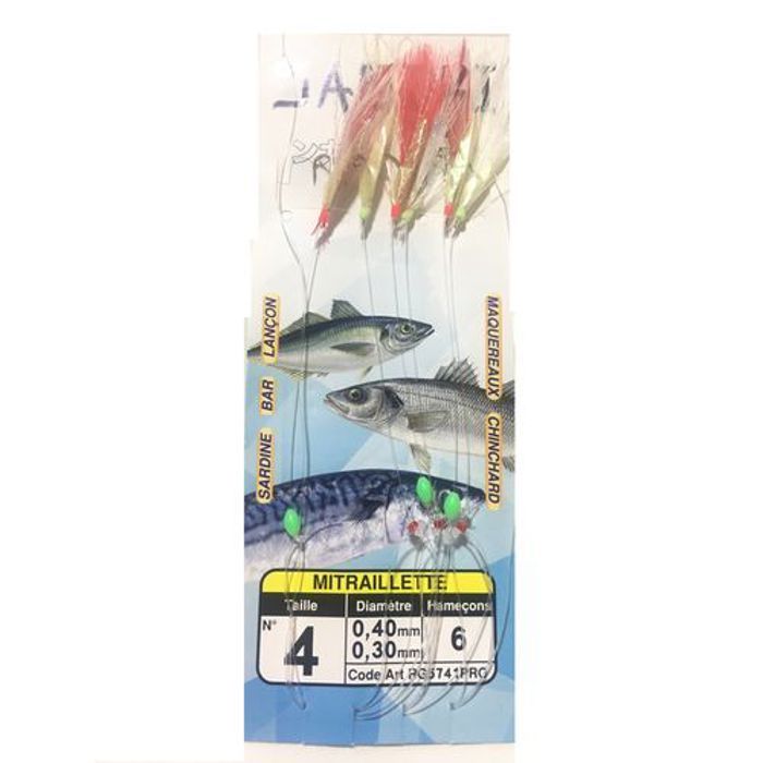 Profish PRO FISH Sabiki pro taille N:4 Hameçons 6 MITRAILLETTE Rigs Leurres Jigs  Soft