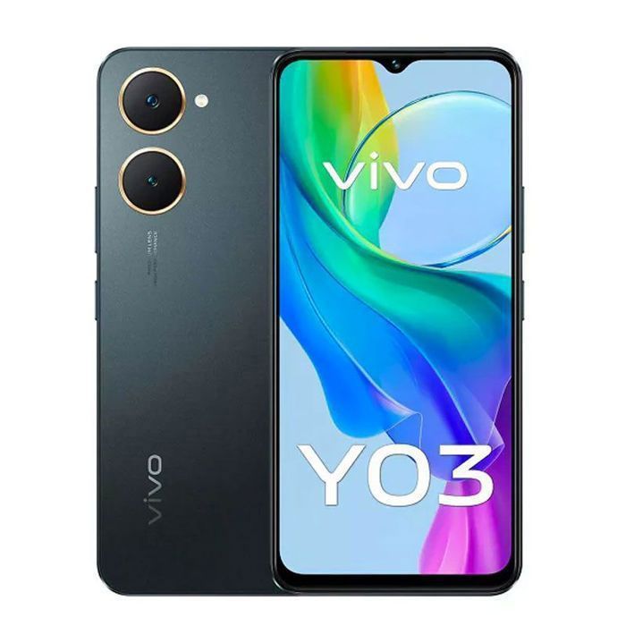 Vivo - Téléphone Y03, 4 Go de RAM, 64 Go - Noir