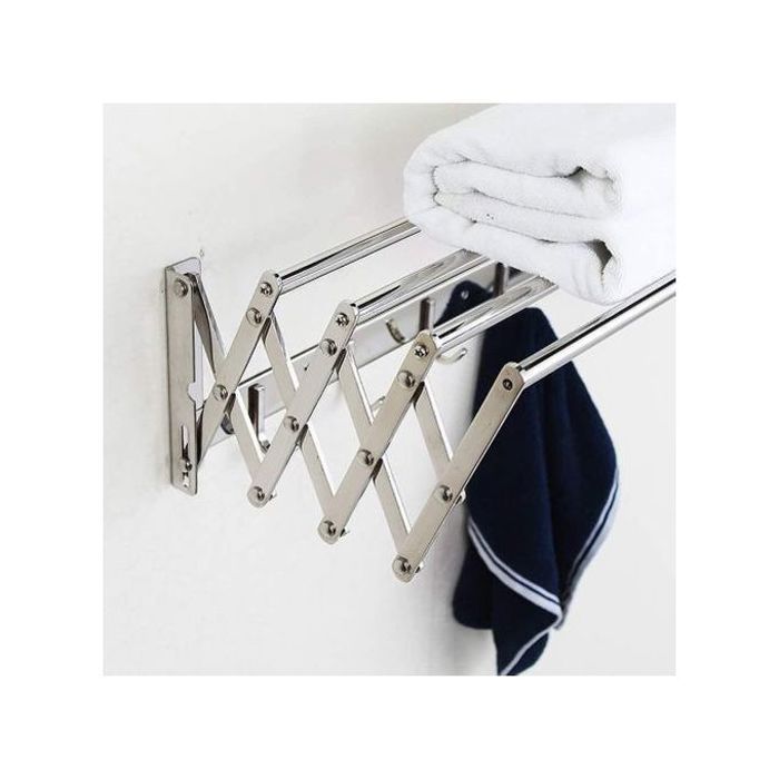 Sèche linge 1m20 mural, étendoir aluminium