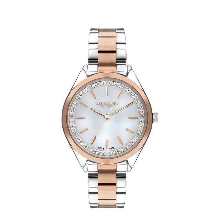 Montre - Lee Cooper LC07497.520 - Bracelet doré et argenté - Mouvement Quartz - Style classique