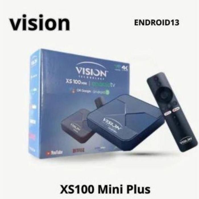 Vision Smart Tv Box XS 100 mini PLUS Android 13 + 12 mois smart x2