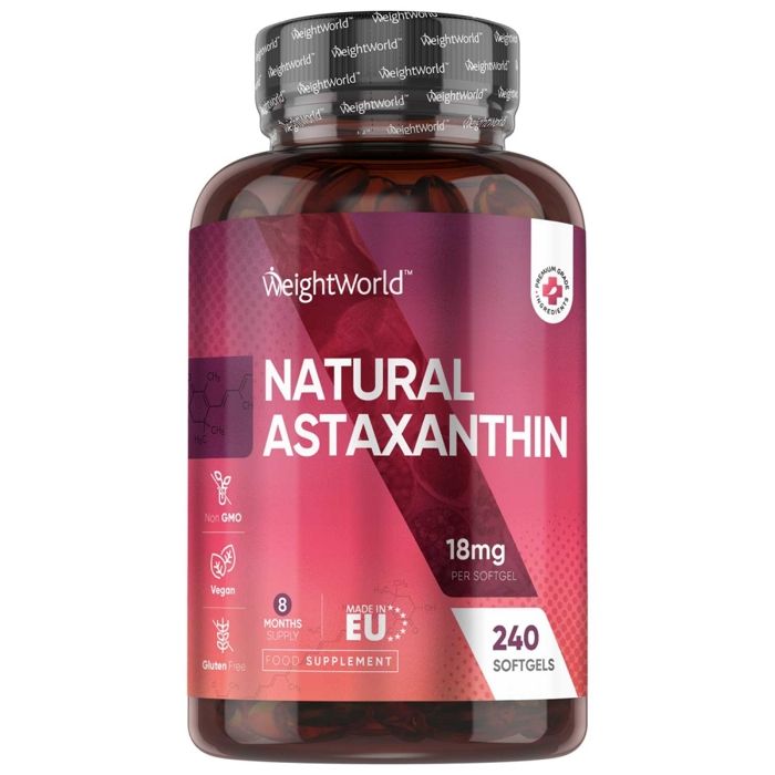Astaxanthine de 18mg antixodydantes  240 Softgels