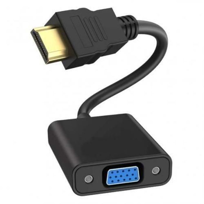 Adaptateur HDMI vers VGA 1080P, HDMI Mâle à VGA black