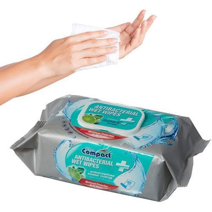 Ultra Compact Lingette antibactérien