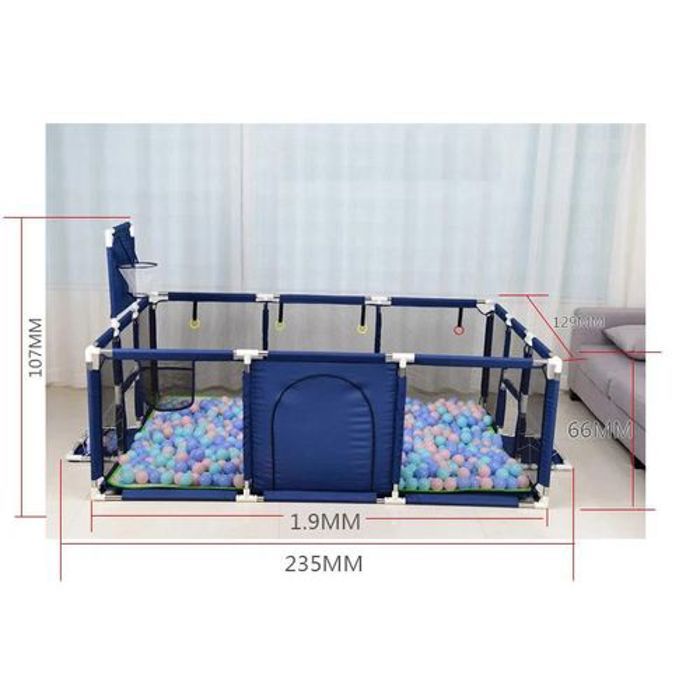 Huan Aire de jeux  intérieure avec clôture de sécurité pour bébé, Grande taille  en BLEU