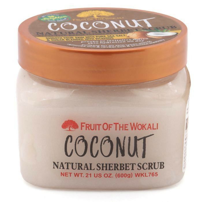 Fruit Of The Wokali Fruit Du Gommage Sorbet Naturel, COCO 600g, Natural Sherbet Scrub Strawberry COCONUT